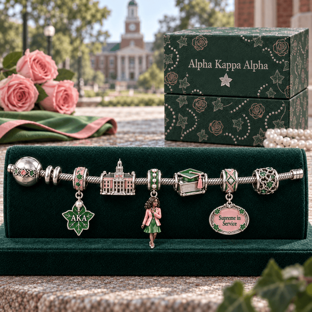AKA Silver Charm Bracelet Set HQH