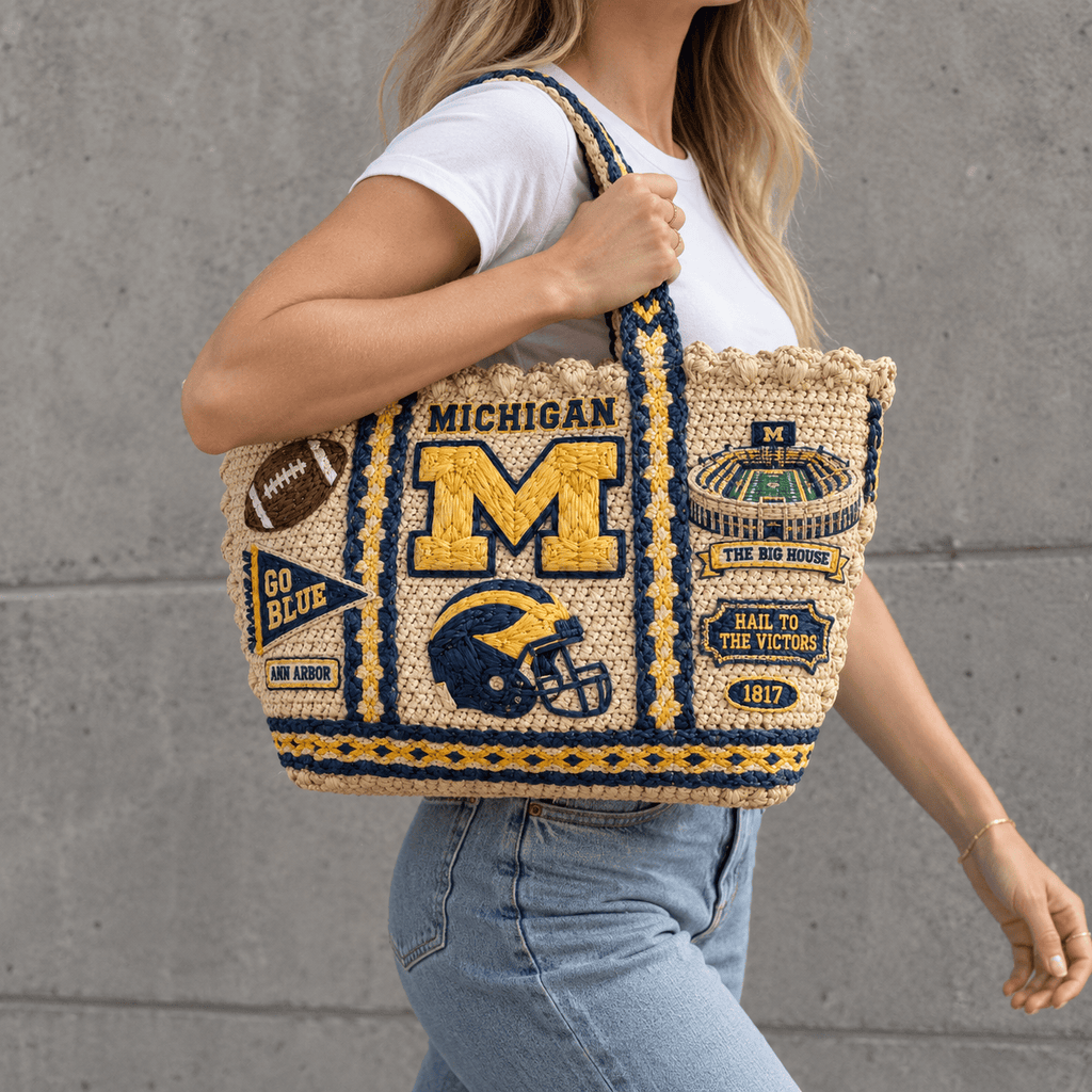 MWR Straw-Style Embellished Tote Bag HTTT