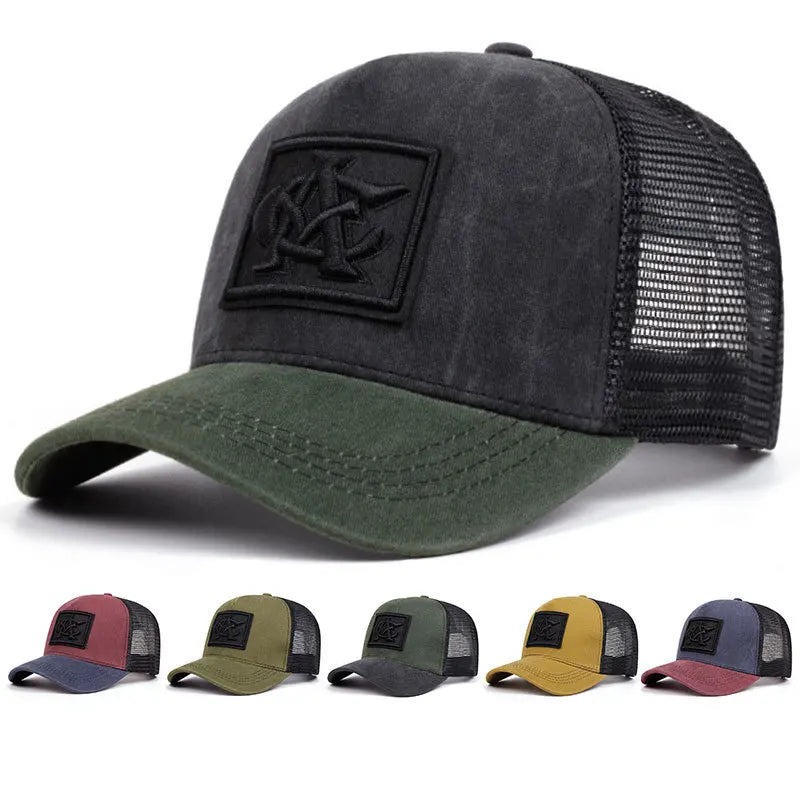 1pc Unisex CA Letter Embroidery Net Baseball Hats Spring and Summer Outdoor Adjustable Casual Duck Flat Caps Sunscreen Hat