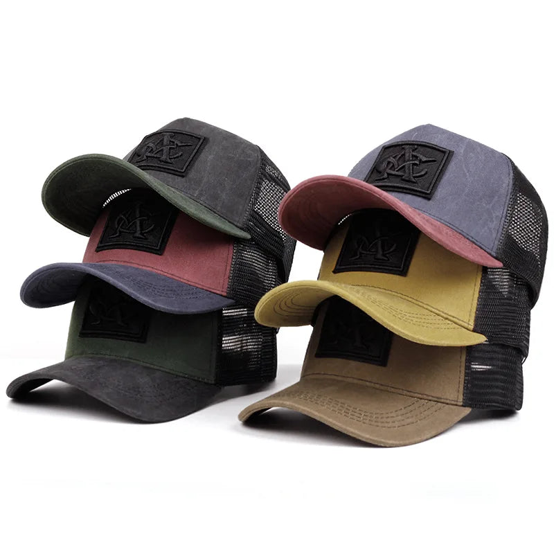 1pc Unisex CA Letter Embroidery Net Baseball Hats Spring and Summer Outdoor Adjustable Casual Duck Flat Caps Sunscreen Hat