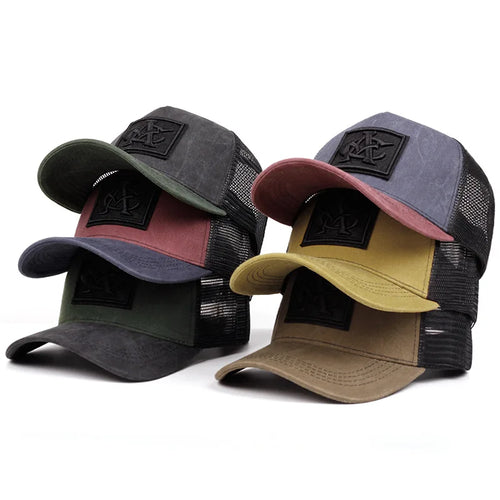 1pc Unisex CA Letter Embroidery Net Baseball Hats Spring and Summer Outdoor Adjustable Casual Duck Flat Caps Sunscreen Hat